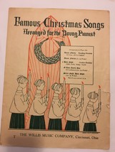 Famous Christmas Songs Arranged For The Young Pianist VINTAGE Sheet Music - £73.61 GBP
