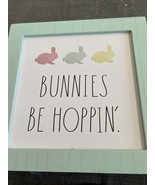 Rae Dunn Wooden Spring Easter Sign Bunnies Be Hoppin’ Easter Bunny - $18.99