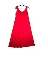 Jostar Womens Small Maxi Dress Red Slinky No Iron Sleeveless Made In USA - £20.35 GBP