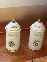 Lot of The Lenox Spice Collection GINGER &amp; MARJORAM Cream w Gilt Porcela... - £11.71 GBP