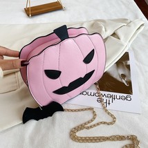 Halloween Funny Devil Pumpkin Shape Crossbody Bags For Women Soft Pu Leather Sho - £19.27 GBP