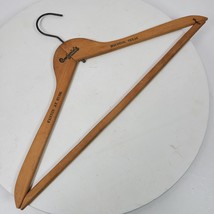 Vintage Wood Coat Suit Hanger 16.5x8.5 Inch Luxury Benjamins Houston Texas - $22.44