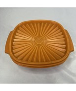 Vintage Orange Tupperware Container With Lid Retro Vintage Kitchen - £10.42 GBP