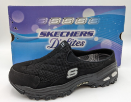 Skechers D&#39;Lites Blissy 11581 Black Slip on Clogs Mules Sneakers Shoes Womens 7 - £29.26 GBP