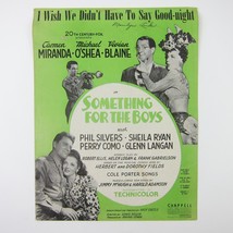 Sheet Music Something For The Boys Movie Carmen Miranda Cole Porter Vintage 1944 - £15.97 GBP