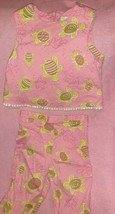 Adorable 2 Piece Turtle Pink&amp;Green  Baby Girls Outfit  Sz 2t  - £15.59 GBP