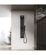 Cascada Showers 47&quot; Matt Black Indoor Shower Panel Modern Luxury for Bat... - $652.33 CAD