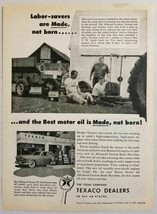 1954 Print Ad Texaco Oil Dealers 50's Gas Station & Vintage Pumps - $14.40