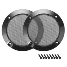 uxcell 2pcs 4&quot; Speaker Grill Mesh Decorative Circle Woofer Guard Protector Cover - £14.47 GBP