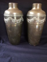 beautiful pair of art deco copper church vases. Marked bottom with Double U - $159.00