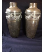 beautiful pair of art deco copper church vases. Marked bottom with Double U - £125.07 GBP