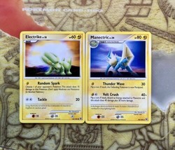 Y2K Pokemon Trading Cards Electrike Manetric Majestic Dawn Diamond &amp; Pearl - £7.66 GBP