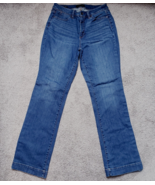 Talbots Women&#39;s Size 8 Flawless Five Pocket Flare Curvy Mid Rise Blue Jeans - $19.77