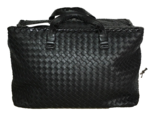 Authentic Bottega Veneta Brick Bag Black Intrecciato Woven Leather New - $2,176.02