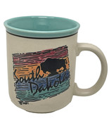 South Dakota Stoneware Coffee Mug Bison Buffalo South Dakota Western Cup - £9.02 GBP