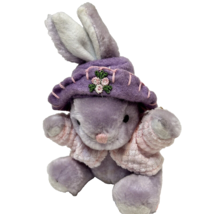 Funny Kids Mini Plush Purple Easter Bunny Stuffed Animal 6&quot; with Ears - £8.05 GBP