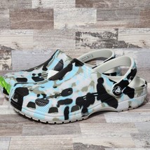 Crocs Spray Camo Clogs Shoes Slides M10/W12 Blue Black White Comfort Slip On - £39.71 GBP