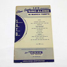 Glen Osser&#39;s S.A.T.B.  Arrangements Sing Along in March Tempo Songbook 1959 - $18.09