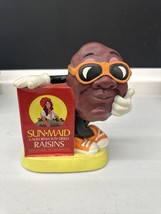 Vintage 1987 Collectible California Raisins Sun Maid Piggy Coin Bank w/ Stopper - £8.68 GBP