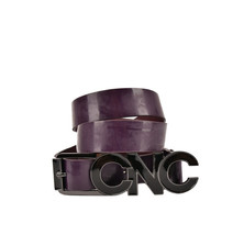 CNC Womens Belt Extravagant Leather Purple Size 90 CM - £52.80 GBP