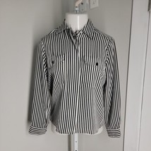 Notations Button Up Shirt ~ Sz 8 ~ Black &amp; White ~ Long Sleeve - £17.91 GBP