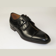 Men's Shoes Steve Madden Soft Leather upper Buckle Strap Covet Black image 2