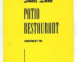 Shell Lake Patio Restaurant Menu Highway 70 Shell Lake Wisconsin 1950&#39;s - £14.26 GBP