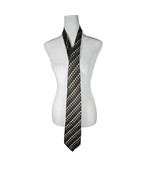 Mosaic Men&#39;s 100% Silk Tie Silver Gray Black 62&quot; Squares - $234.59 MXN