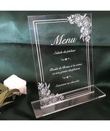 Wedding Menu,10pcs Acrylic Invitations,Custom 10pcs Acrylic Wedding Invitations - $32.00 - $38.00