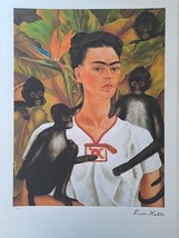 Frida Kahlo Signed - Self Portrait with Monkeys, 1943 - £94.01 GBP