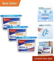3-Pack of Visible Moisture Absorber Boxes - Effective Home Dehumidification - $24.70