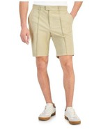 Alfani Men&#39;s Alfatech Regular-Fit Pintucked 10&quot; Suit Shorts Twill Beige-38W - $497.06 MXN
