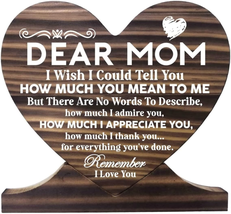 Birthday Gifts for Mom, Dear Mom Wood Sign, Remember I Love You Mom, Gift Wood P - £19.13 GBP