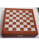 Russian Wooden Chess set with chess pieces, Shot Glass, and a Flask - $104.14 CAD