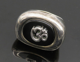 RLM STUDIO 925 Silver - Vintage Hematite Om Symbol Band Ring Sz 7 - RG20002 - £69.20 GBP