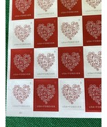 US Forever Sheet of 20 Red &amp; White Hearts #4955 MNH 2014 - €12,99 EUR