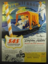 1955 SAS Scandinavian Airlines System Ad - First time ever! - £13.82 GBP