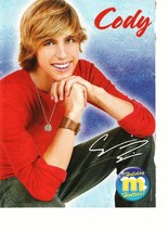 Cody Linley teen magazine pinup clipping brown watch squatting Hannah Mo... - $3.50
