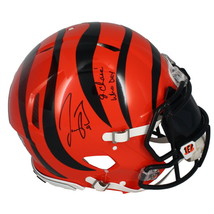 Joe Burrow &amp; Ja&#39;Marr Chase Autographed &quot;Who Dey&quot; Helmet Fanatics / Beckett - £1,291.11 GBP