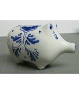 VINTAGE DELFT BLUE 101 POTTERY PIG BANK HOLLAND COIN SLOT PIGGY BANK - £19.57 GBP