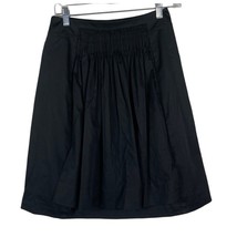 Elie Tahari Womens Black Apron Skirt Size 4 Black Knee Length Cotton Blend - £20.09 GBP
