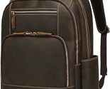 Full Grain Genuine Leather Backpack For Men, 16&quot; Laptop Rucksack Backpac... - £217.12 GBP