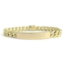 Vintage Men&#39;s Curb Cuban Chain ID Bracelet 14K Yellow Gold, 22.40 Grams - £1,876.95 GBP