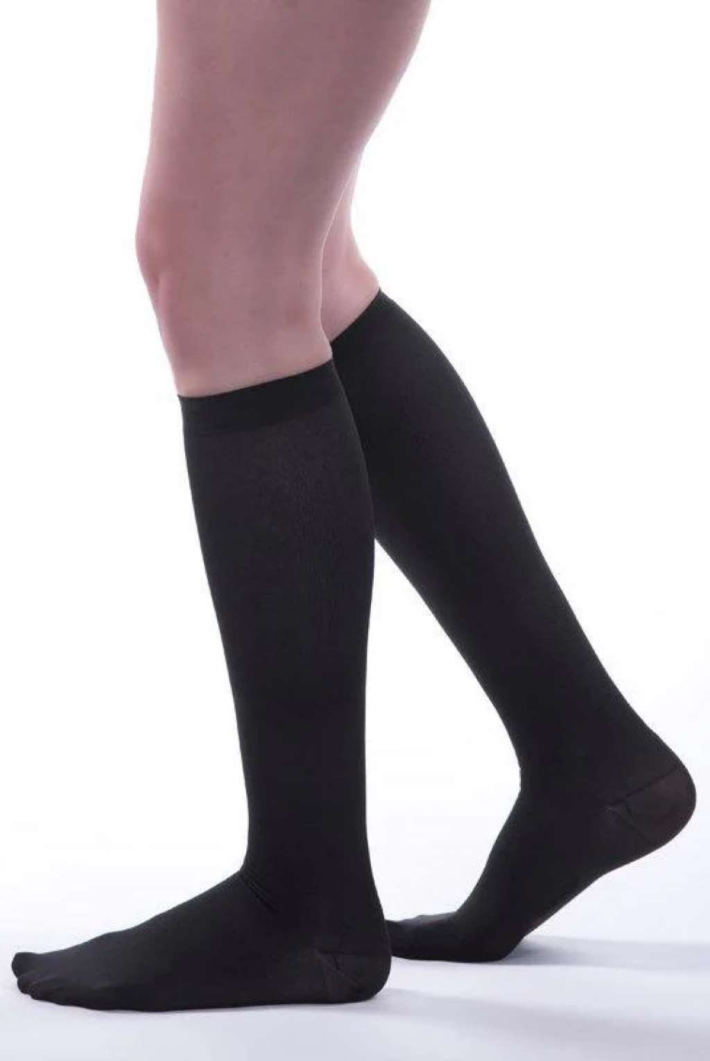 Allegro Premium Women&#39;s Ribbed Dress Socks Large 8-15 mmHg (Black) #249 - $14.55