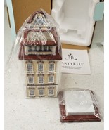 PARTYLITE CAFE VIENNA TEALIGHT HOUSE # P8276~CERAMIC COLLECTIBLE~6 1/4&quot; ... - $25.53