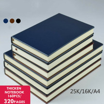 PU Leather Cover Journals Business Notebook Lined Paper Writing Diary Books 320P - £20.98 GBP+