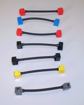 7 Used Lego Black Hose Flexible 8.5L &amp; 14 Brick 1x1 w Stud on Side 4070 - 73590a - £7.95 GBP