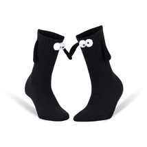 AWS/American Made Magnetic Socks Holding Hands Black 1 Pair Unisex Premium Cotto - £6.96 GBP