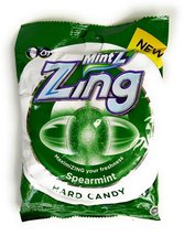 Mintz Zing Spearmint Hard Candy, 100 Gram - £17.28 GBP