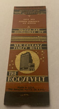 Vintage Matchbook Cover Matchcover The Roosevelt Hotel New Orleans LA - £2.70 GBP
